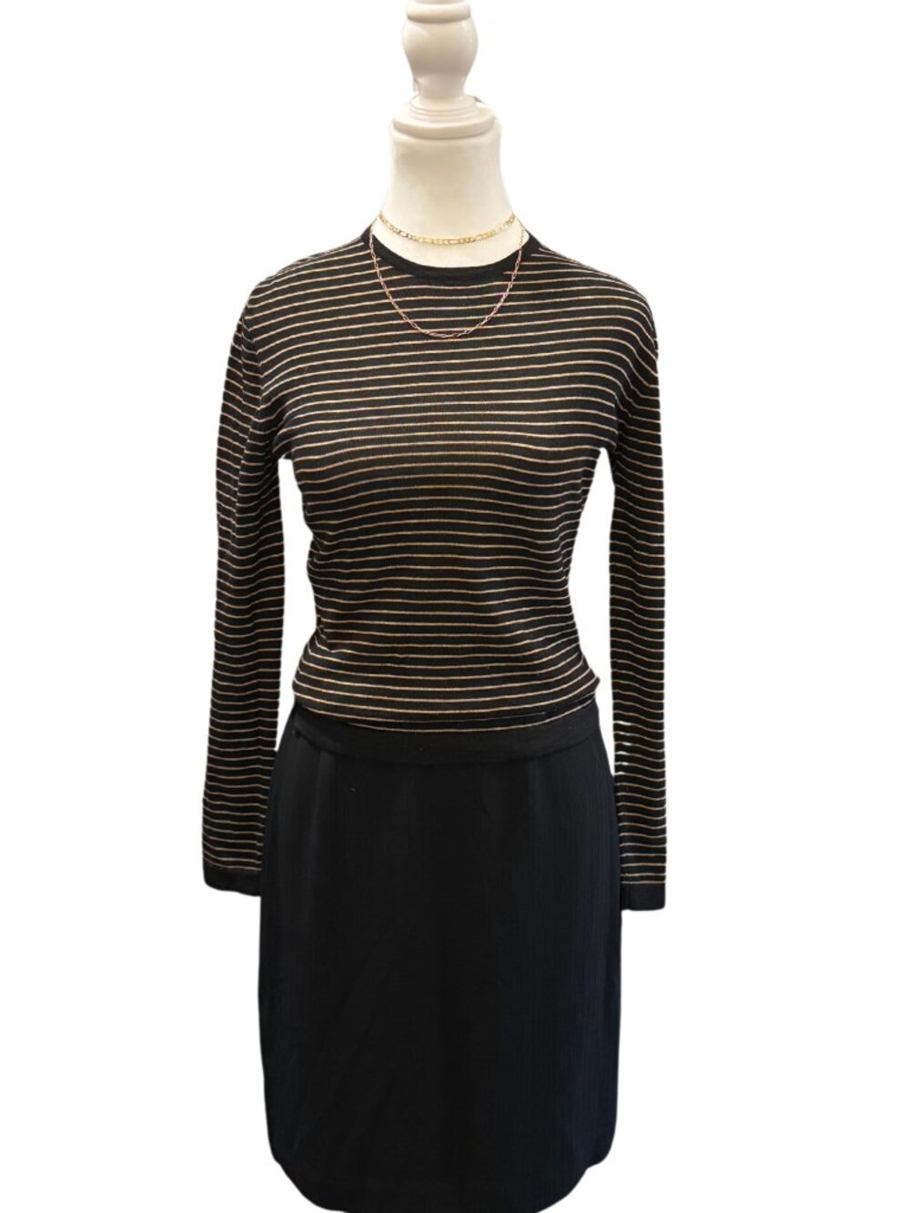 Faconnable 100% Merino Wool Striped Sweater S Runs Small Fits XS 00